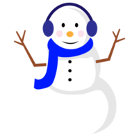 snowman with broom transparent background png