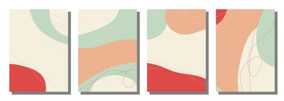 Minimalist abstract hand drawn set background. vector