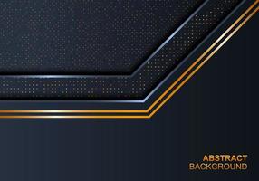 Luxury dark  navy overlapping layer with golden shiny lines and dot pattern background. Abstract background.