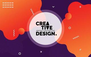 Colorful Creative template banner with gradient color. Design with liquid shape. Vector illustration