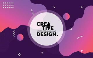 Colorful Creative template banner with gradient color. Design with liquid shape. Vector illustration