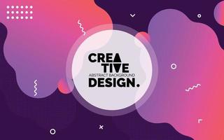 Colorful Creative template banner with gradient color. Design with liquid shape. Vector illustration