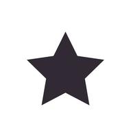 Star symbol and simple style isolated star icon on white background flat vector illustration.