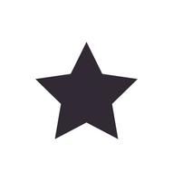 símbolo de estrella e icono de estrella aislado de estilo simple en la ilustración de vector plano de fondo blanco.