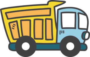 Hand Drawn toy truck for kids illustration png