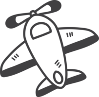 Hand Drawn toy plane for kids illustration png