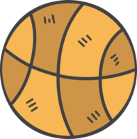 hand- getrokken basketbal illustratie png