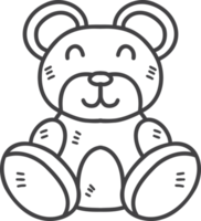 hand gezeichneter teddybär für kinderillustration png