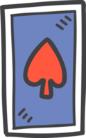 illustration de cartes à jouer dessinées à la main png