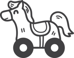 pony dibujado a mano o ilustración de muñeca de caballo png