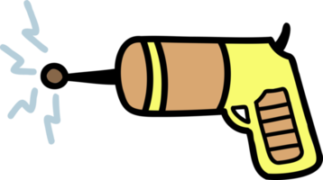 ilustración de pistola espacial dibujada a mano png
