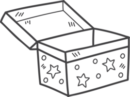 Hand Drawn The star box is opening illustration png