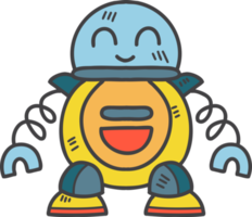 Hand Drawn robot toy for kids illustration png