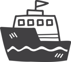 Hand Drawn toy boat for kids illustration png