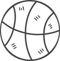 hand- getrokken basketbal illustratie png