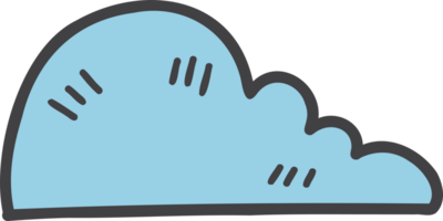 Hand Drawn cute clouds illustration png