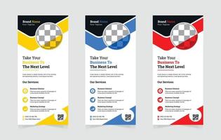 Modern corporate business rack card or dl flyer design templates vector