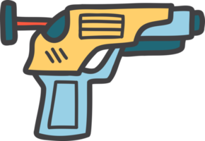 Hand Drawn toy gun for kids illustration png