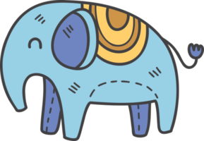 Hand Drawn baby elephant doll illustration png