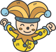 hand- getrokken schattig clown pop illustratie png