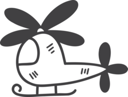 helicóptero de juguete dibujado a mano para niños ilustración png
