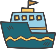 hand- getrokken speelgoed- boot voor kinderen illustratie png