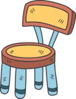 Hand Drawn cute chair illustration png