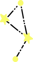 hand gezeichnete konstellationsillustration png