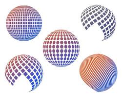 balls of different kinds and colors on a white background vector