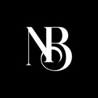 NB Logo Design Vector Pro Vector