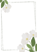 beautiful minimal white camellia wreath frame wedding or birthday invitation card png