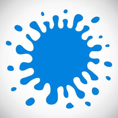 Blue Hand Drawn Paint Splash