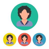 People icon in flat style vector