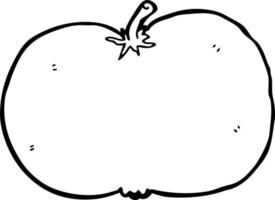 line drawing cartoon tomato vector