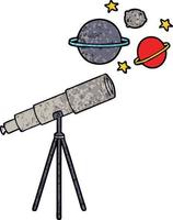 isolated cartoon telescope vector