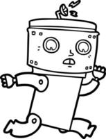 Vector cartoon robot character