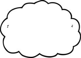 line drawing cartoon cloud vector