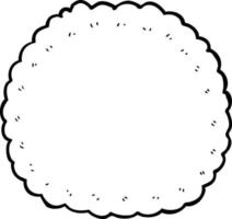 line drawing cartoon biscuit vector