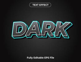 diseño de efecto de texto oscuro 3d vector