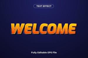 Welcome Text Effect Design vector