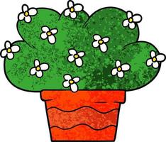 cartoon potted plant vector