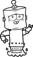 Vector cartoon robot character