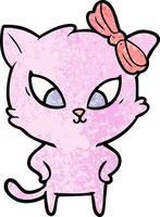 cartoon cat character vector