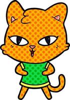 cartoon cat character vector