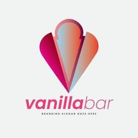 Delicious Ice Cream Dessert Logo vector