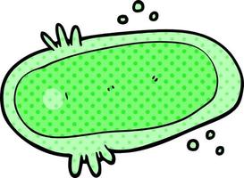 cartoon green amoeba vector