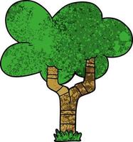 cartoon green  tree vector