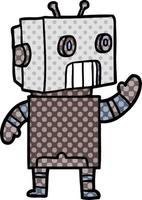 personaje de robot de dibujos animados vector