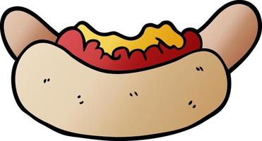 cartoon doodle hotdog vector