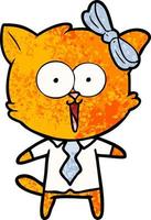 cartoon cat character vector